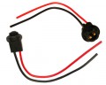 Bulb Socket w/ Pigtail Wire Leads for 194 type (T10) Bulbs - plastic or rubber